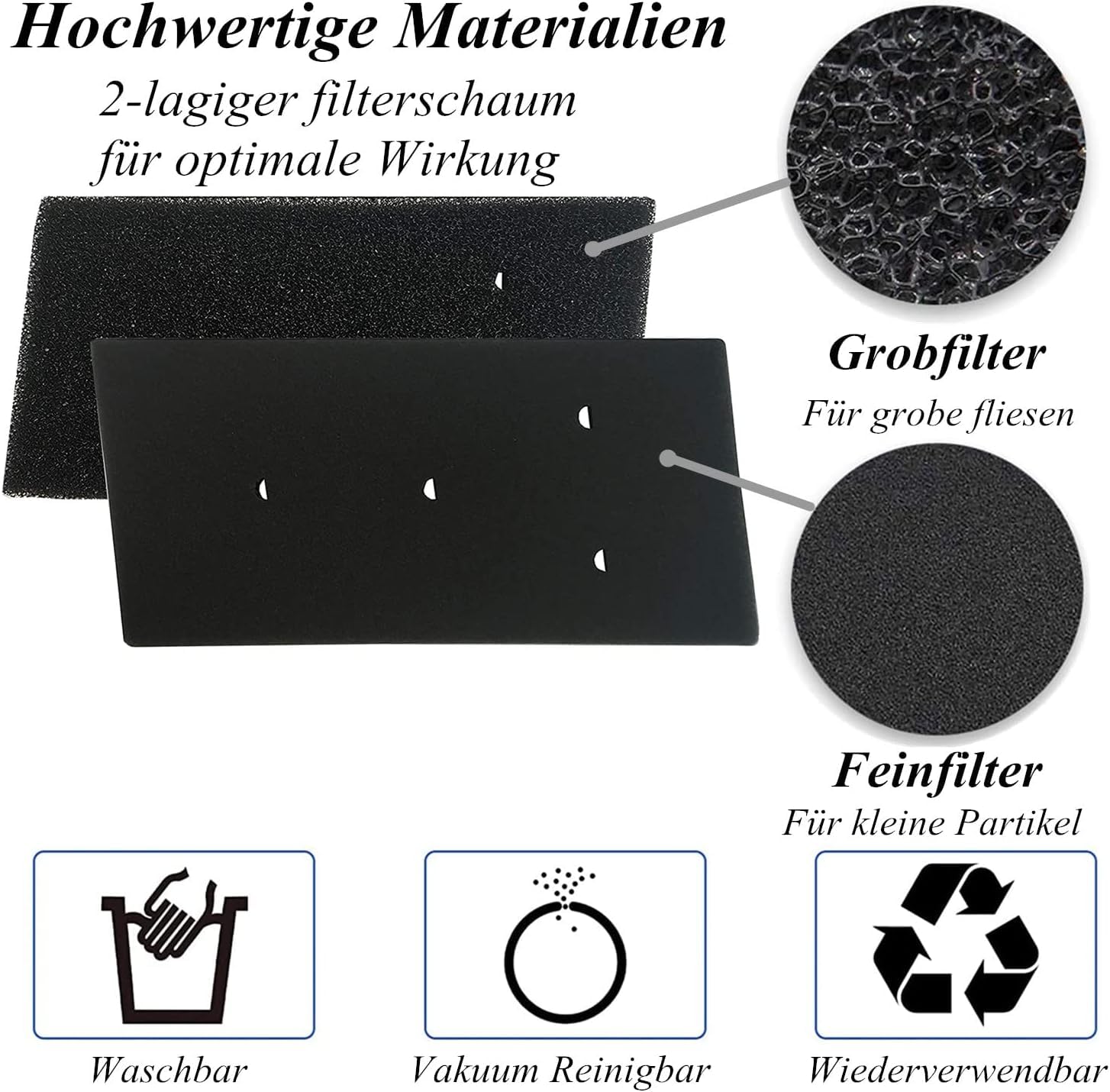 Lot 6 Filtres Mousse Sèche-Linge Privileg Whirlpool Indesit - Compatible HX 481010716911 230x115x14 Mm