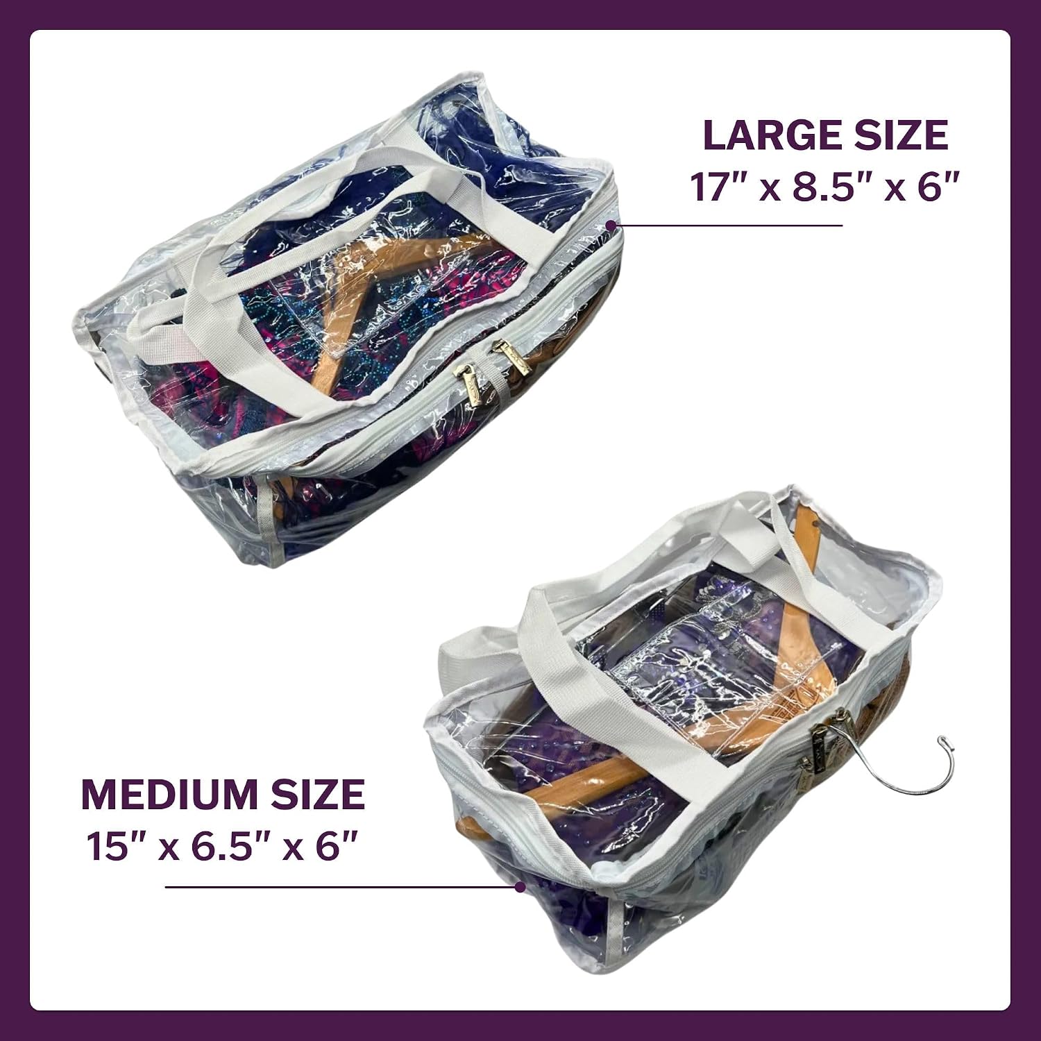 Dream Duffel Medium Garment Cubes, Costume & Accessory Storage with Multiple Pockets, Space-Saving Organiser for Dance & Travel, 3-Pack