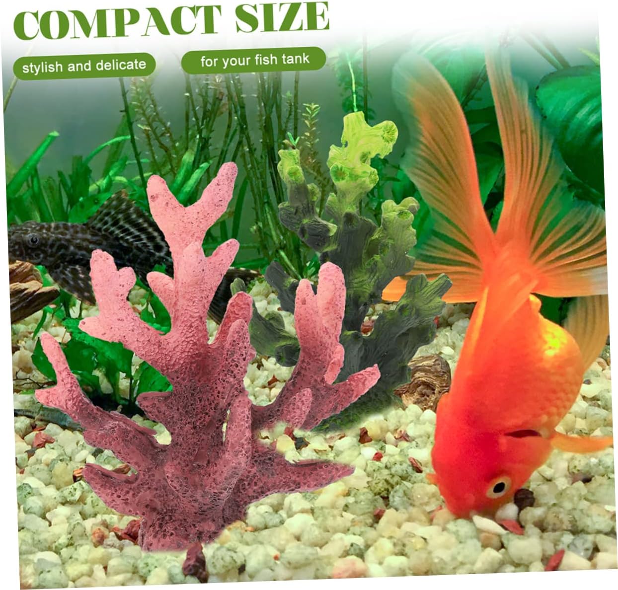 Angoily 20pcs Artificial Coral Decor for Fish Tank Realistic Aquarium Landscape Miniature Coral Reef Plants Vibrant for Aquariums