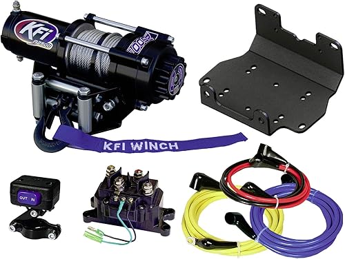 KFI A2500-R2 - Kit de montaje para cabrestante de 2500 libras y 101275 compatible con Yamaha Grizzly 700 4x4 2016-2021
