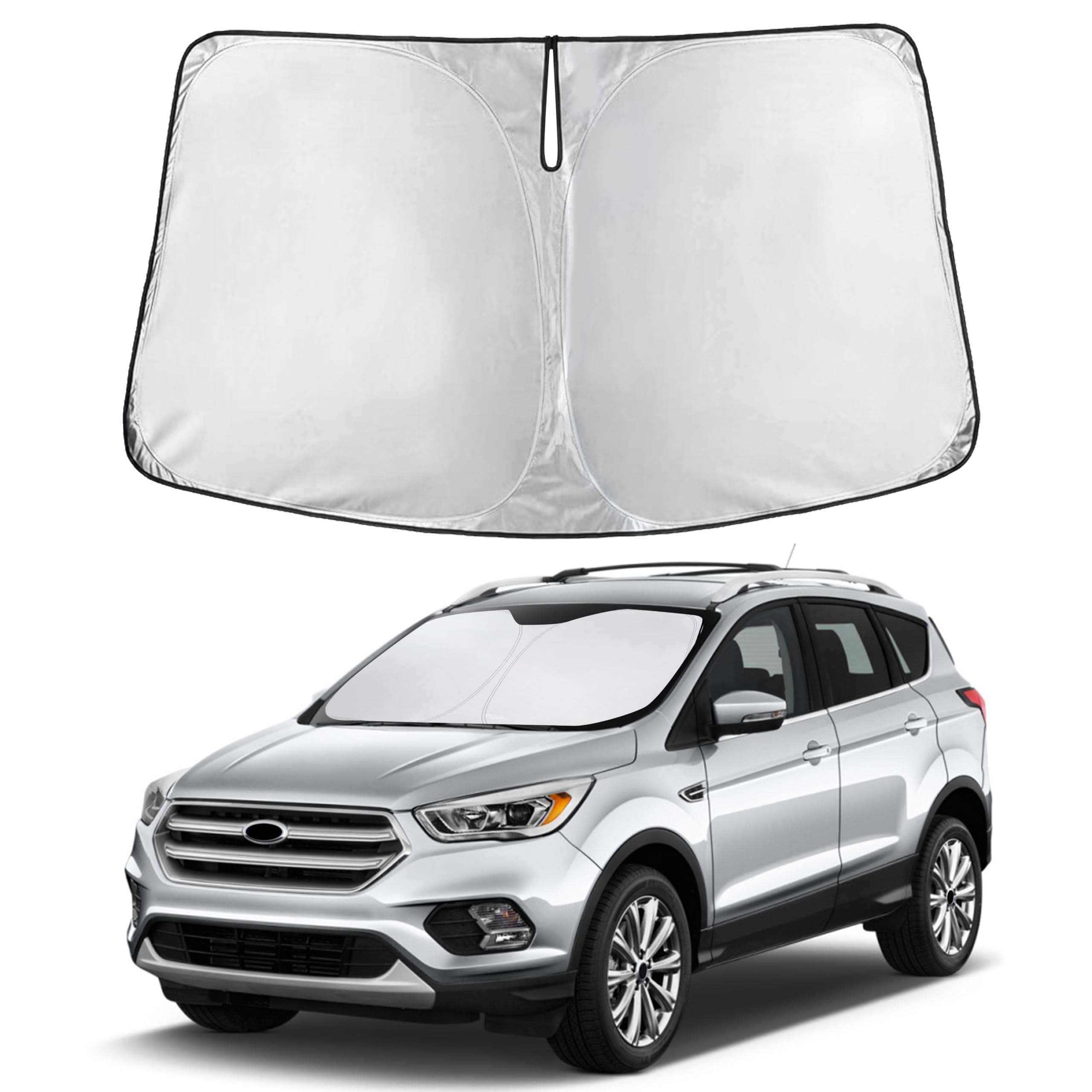 Autovir Windshield Sun Shade Fit for 2013-2017 2018 2019 Ford Escape Sunshade, Front Car Window Shades Sun Visor, Blocks UV Rays & Heat, Car Accessories Fit for Fit ford Escape 2013-2019