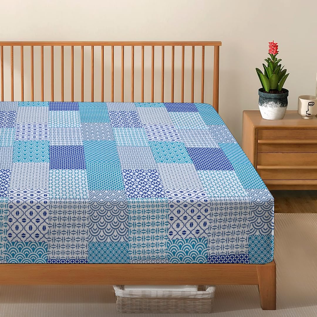 EverSoft Bedding 1PCS Floral Fitted Sheet Small Double Size Extra Deep 35cm Pocket 4ft Soft Breathable Printed Mattress Cover