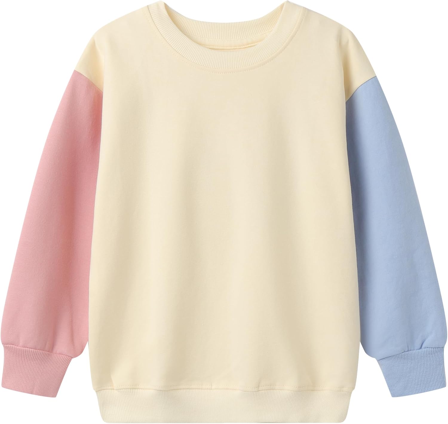 Mud Kingdom Girls Sweatshirt Colorblock Pullover Long Sleeve Tops Crewneck