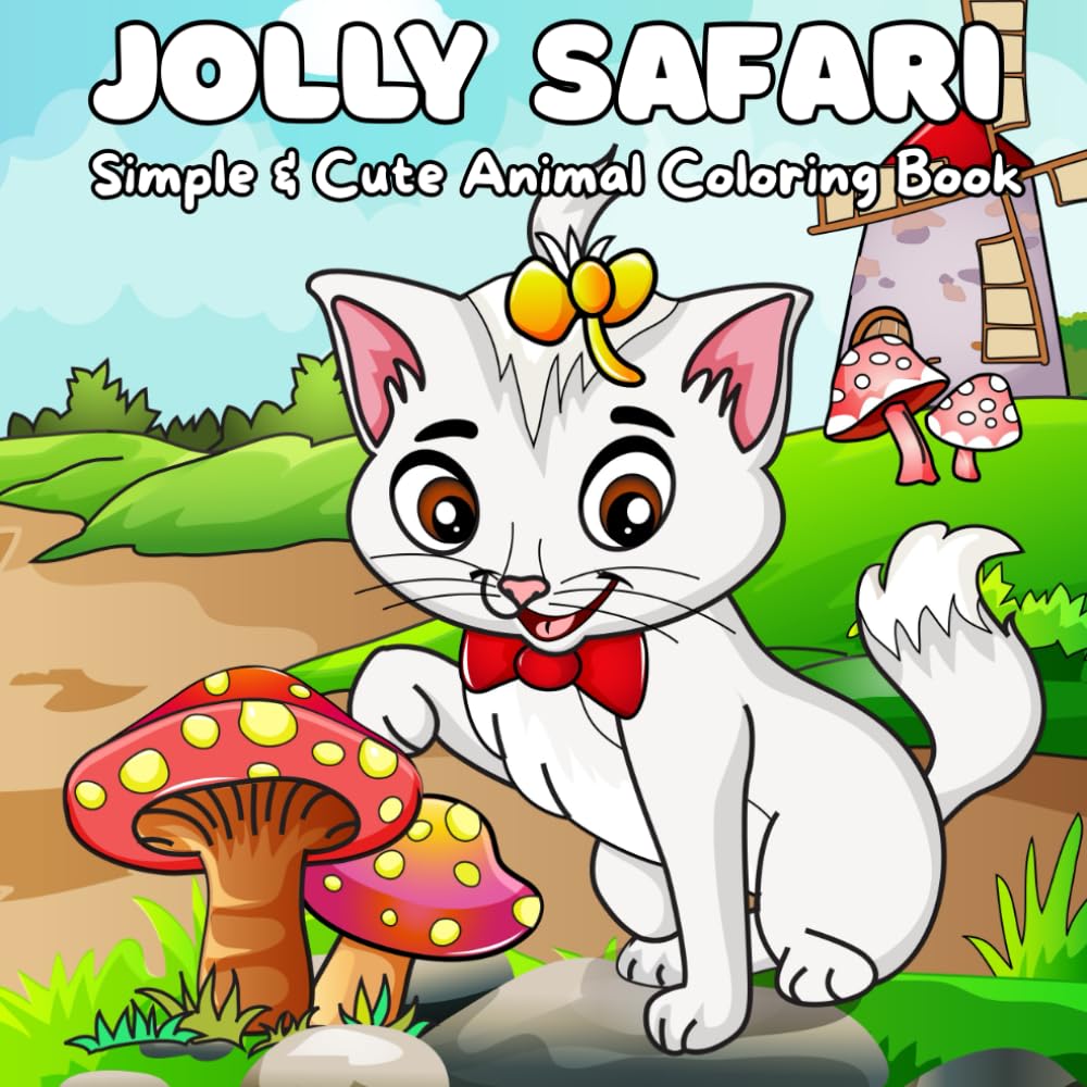 Jolly Safari: Simple & Cute Animal Coloring Book