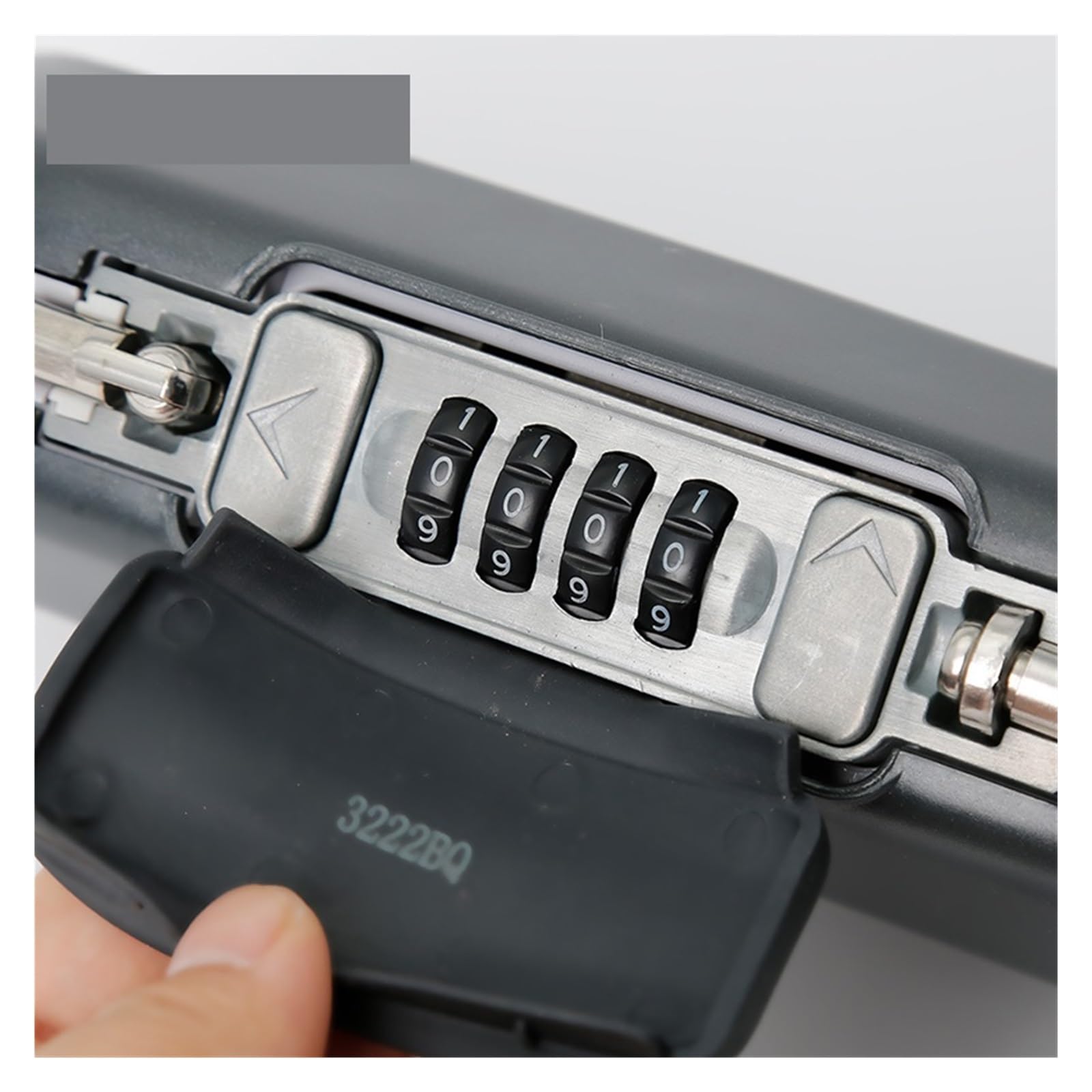 Caja fuerte para llaves al aire libre, Caja de seguridad, Mini combinación portátil Personal seguro contraseña bloqueo joyería efectivo tarjeta teléfono pequeñas cajas de almacenamiento con cable fijo