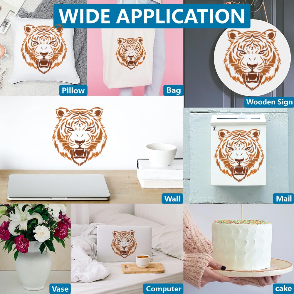 Löwenkopf Schablone 30x30cm - Wiederverwendbare Malvorlage Für Kunstprojekte