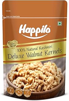 Happilo Premium Deluxe Walnut Kernels 200g (Pack of 1) | Walnuts without Shell | Akhrot Giri | Dry Fruits, Healthy Snacks | Natural Walnut Kernels | Rich in Protein, Iron & Source of Omega-3