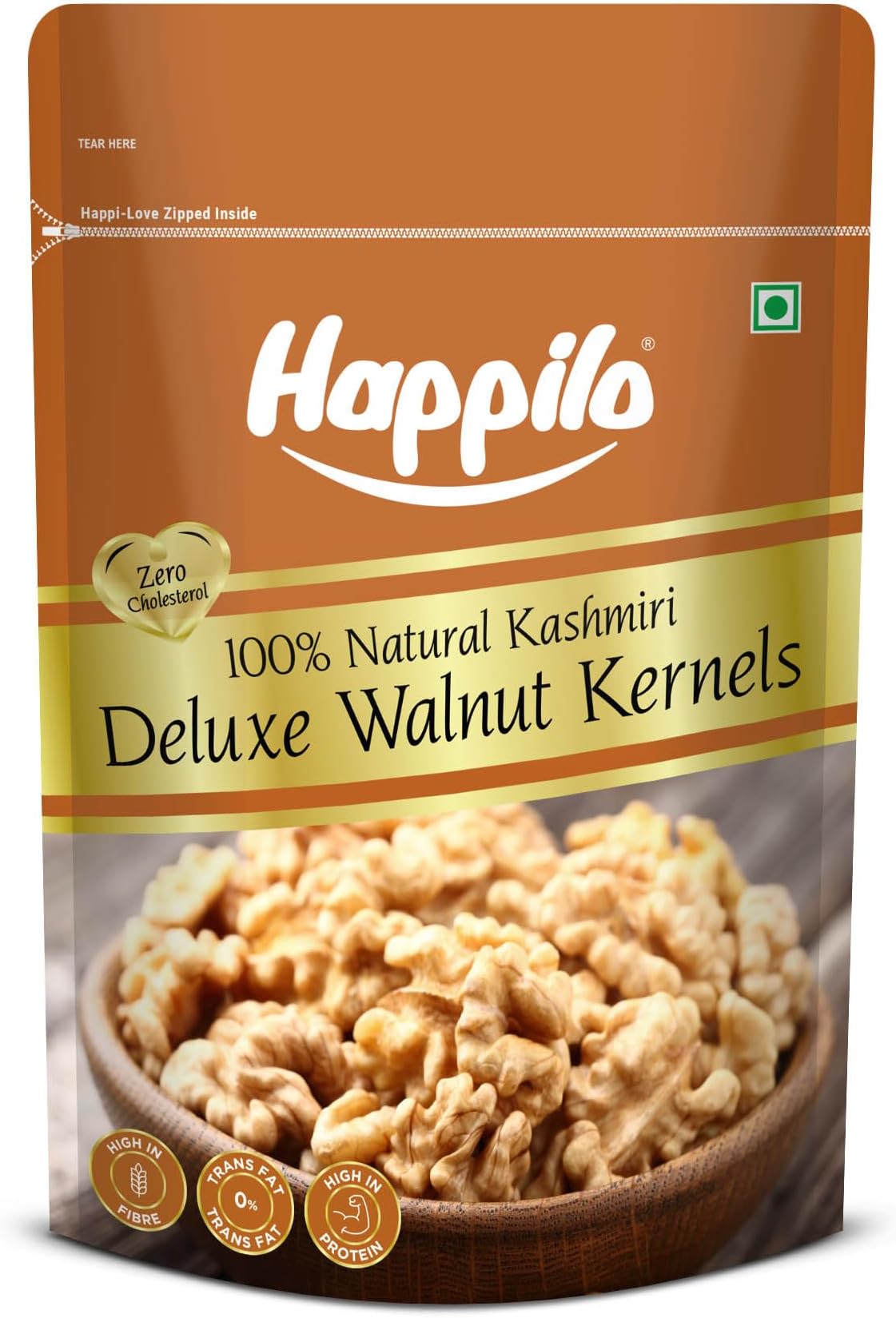 Happilo Premium Deluxe Walnut Kernels 200g (Pack of 1) | Walnuts without Shell | Akhrot Giri | Dry Fruits, Healthy Snacks | Natural Walnut Kernels | Rich in Protein, Iron & Source of Omega-3