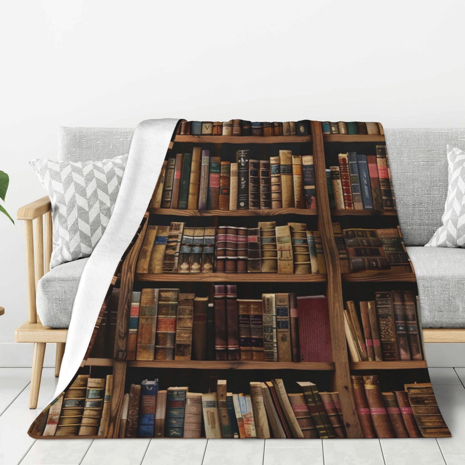 Couverture de bibliothèque en flanelle plaid épais grand lit et canapé salon