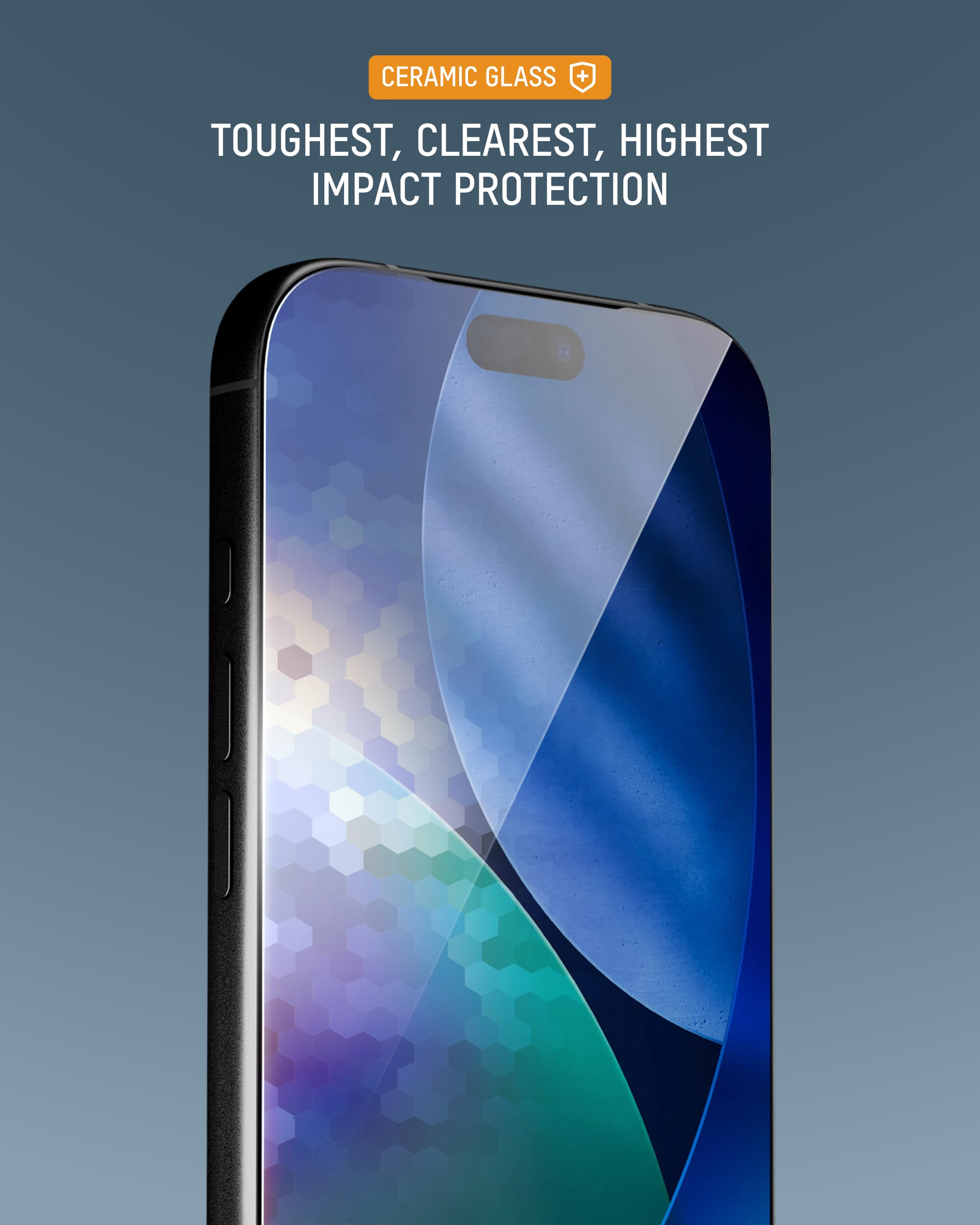 Mous Protector de Pantalla de Cerámica compatible con iPhone 17 Pro, Vidrio Templado Irrompible
