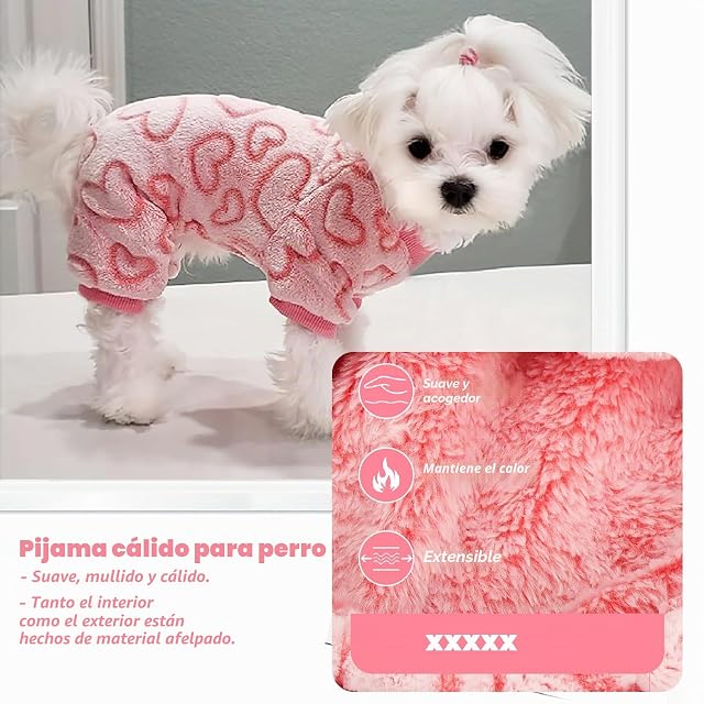 Foto 3 de 6 de Perro Jerséis, Pijama Perro Pequeño, Jersey Felpa Ropa Perros Pequeño, Pijama Perros, Ropa Chihuahua