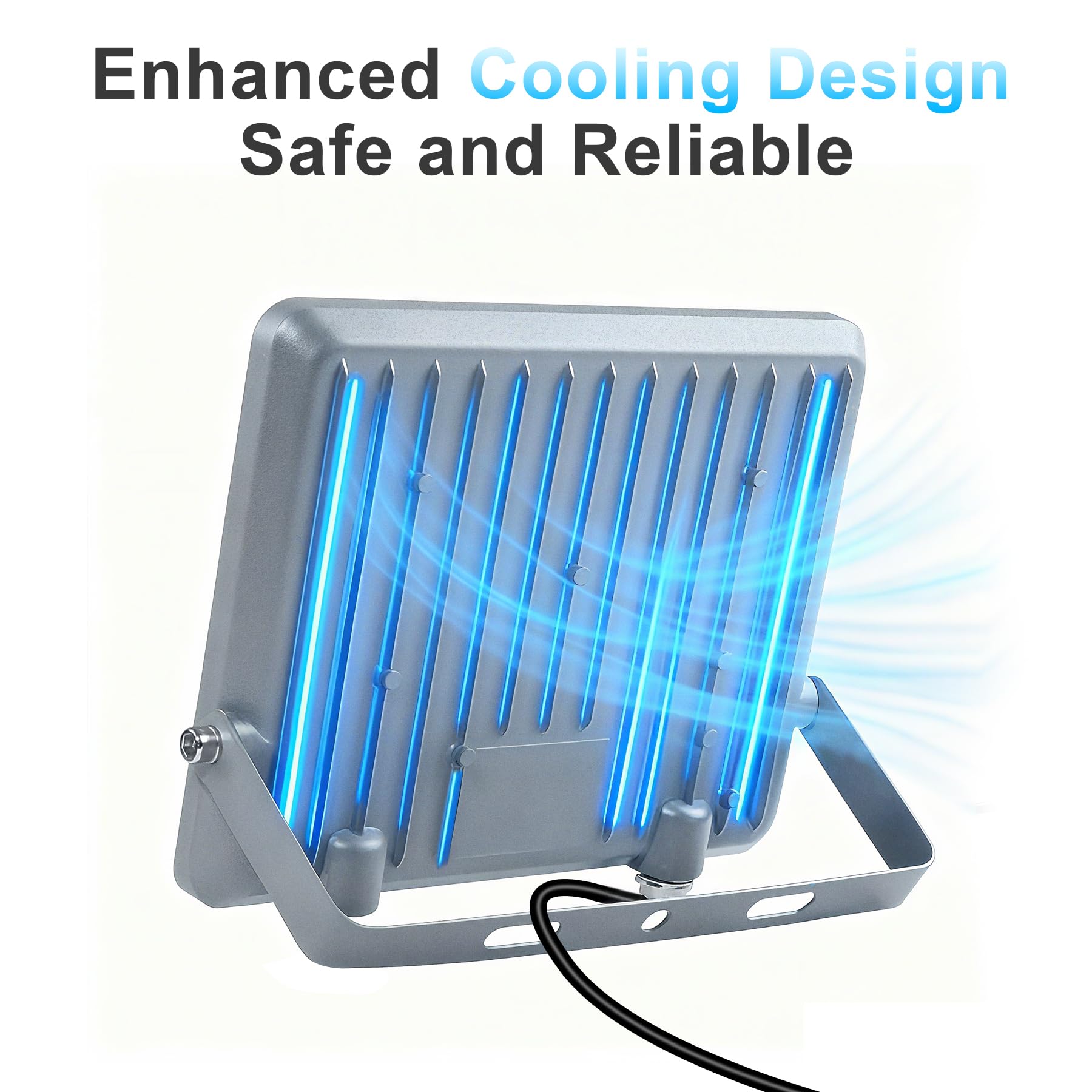 Foco LED Exterior 150W, 15000LM, 6500K Luz Blanca Fría, IP66 Impermeable No Regulable – Lámpara de Seguridad para Jardín, Garaje, Terraza, Patio y Almacén