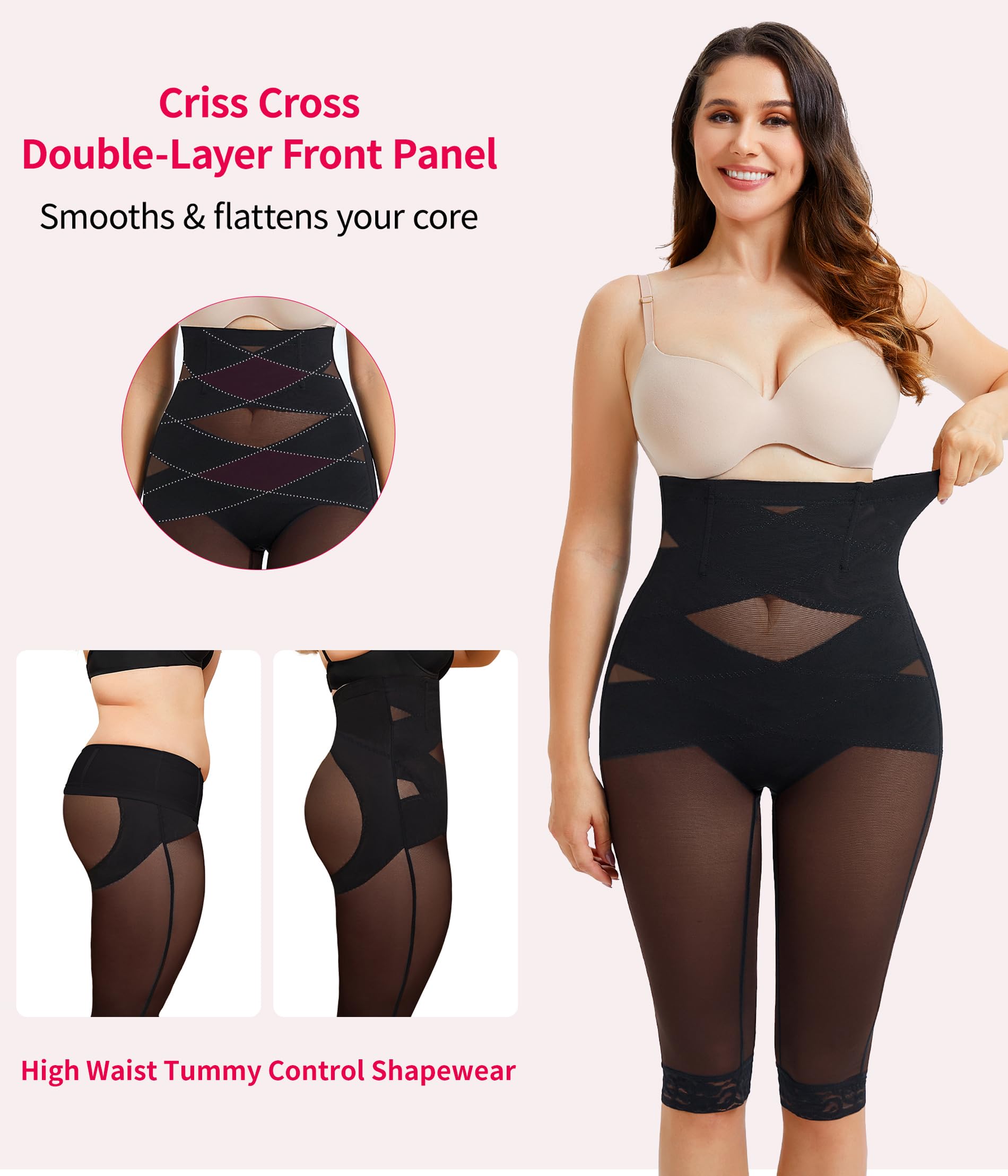 Gotoly Shapewear gainant gainant taille haute gainant fessier gainant capri shapewear short cuisses amincissant