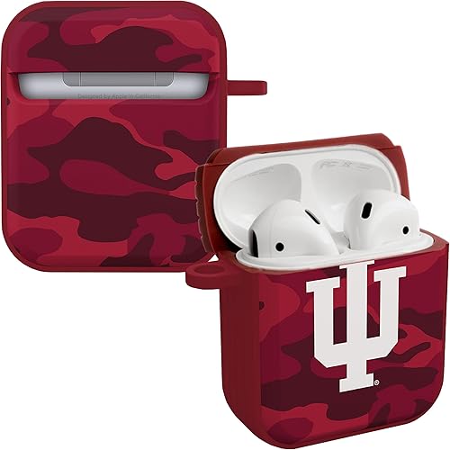 Miniatura 1 de AFFINITY BANDS Indiana Hoosiers Camo HDX - Funda compatible con Apple AirPods Gen 1 y 2