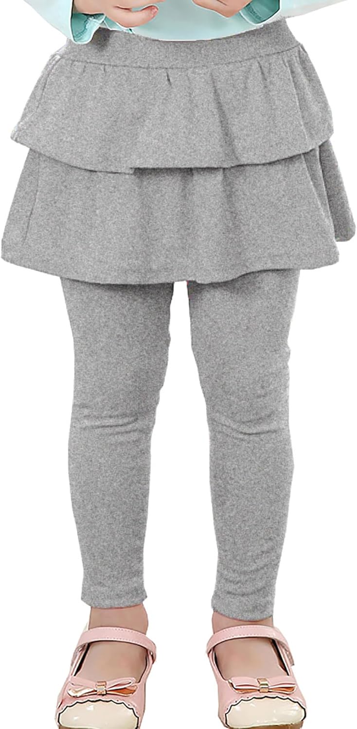 RieKet Girls School Uniform Pants Warm Stretchy Athletic Leggings with Skirt 2-14 Years RieKet Girls School Uniform Pants Warm Stretchy Athletic Leggings with Skirt 2-14 Years