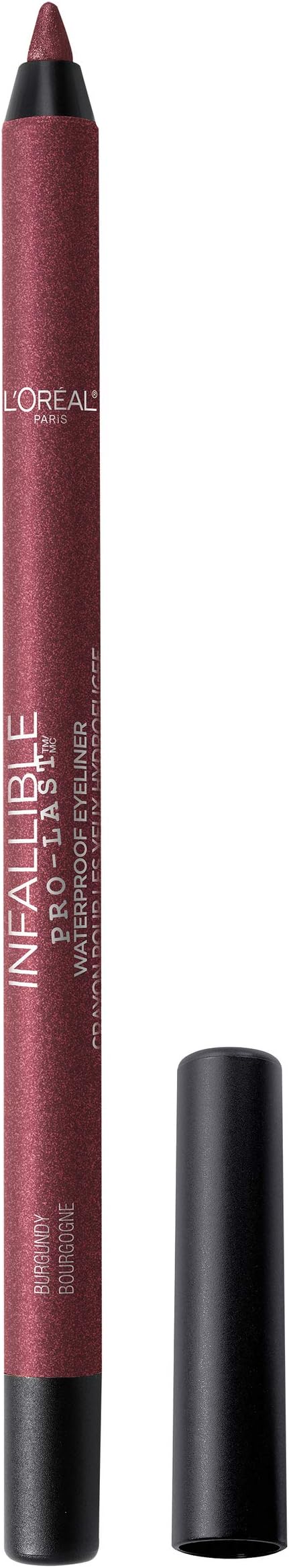 L'Oreal Paris Makeup Infallible Pro-Last Pencil Eyeliner, Waterproof and Smudge-Resistant, Glides on Easily to Create any Look, Burgundy, 0.042 oz.