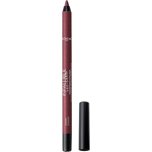 L'Oreal Paris Makeup Infallible Pro-Last Pencil Eyeliner, Waterproof and Smudge-Resistant, Glides on Easily to Create any Look, Burgundy, 0.042 Oz.