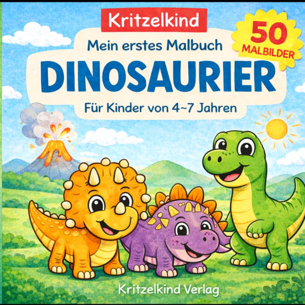 Mein erstes Malbuch: Dinosaurier