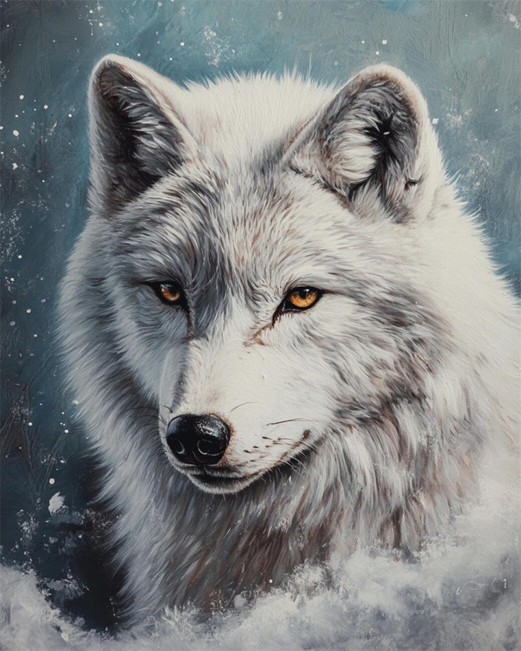 RKFLGEW DIY Bead Embroidery Kits Anime Wolf 30x40cm