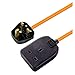 Price comparison product image Masterplug One Socket Single Outdoor Extension Lead, 10 Metre Cable, Cable Tidy, Unswitched, Heavy Duty, Rewireable, 1-Way Plug Extension Cable, Orange, 13A, 1G, 10m, BOG10O