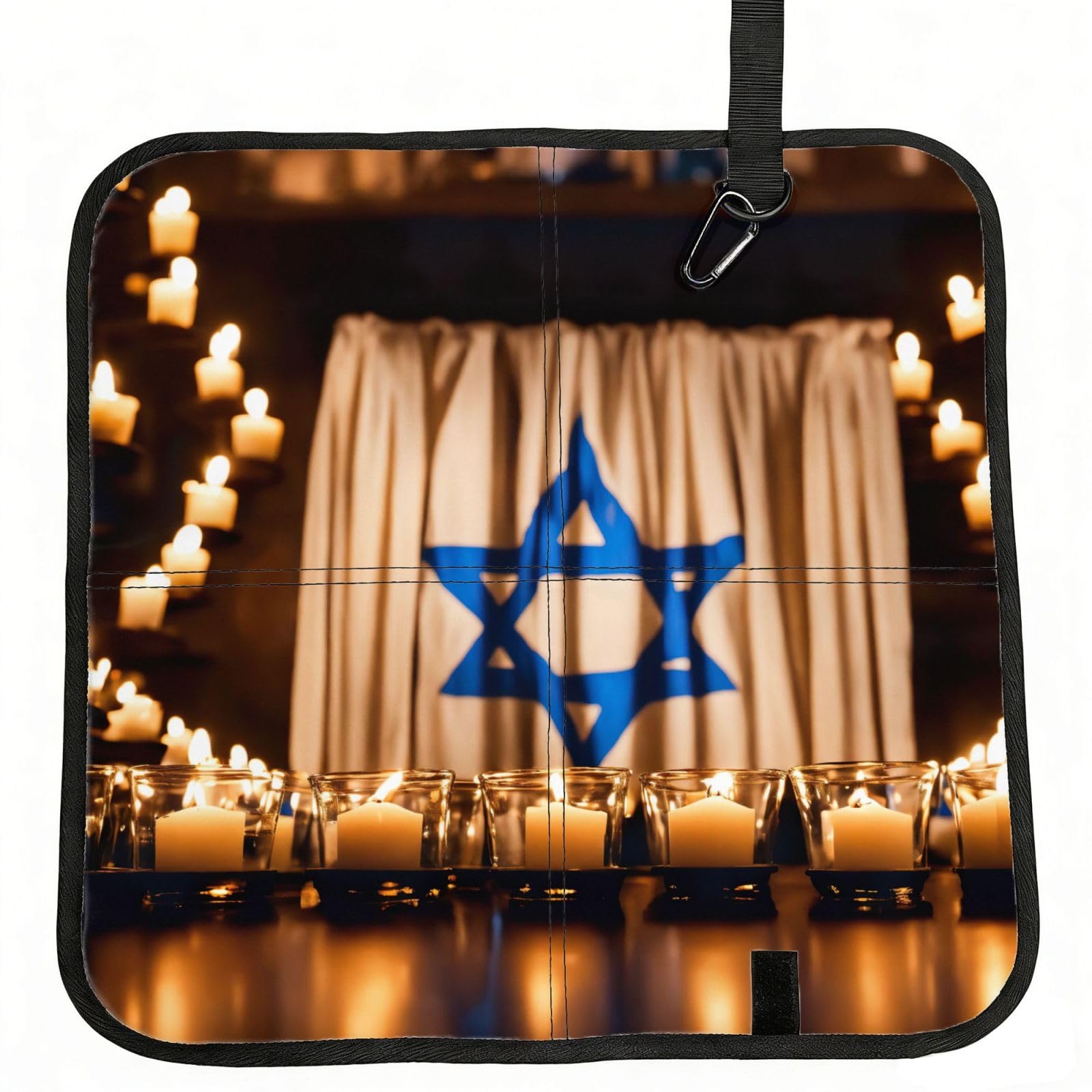 AYYQWE Israeli Flag Print Foldable Seat Cushion Portable Chair Pad Office Commuting Picnic Camping Outdoor