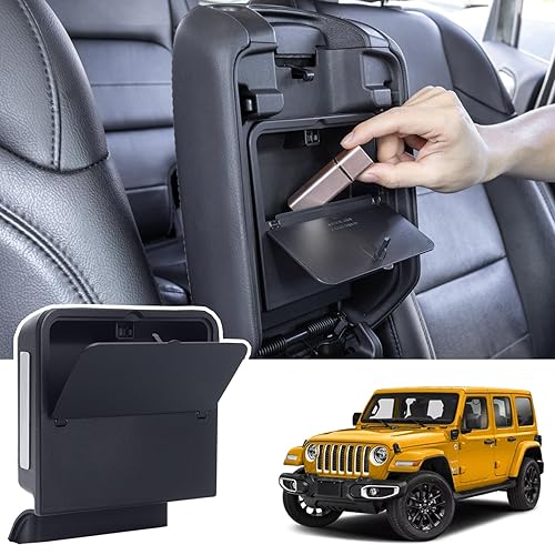 Center Console Hidden Organizer Box Compatible with Jeep Wrangler JL/JLU