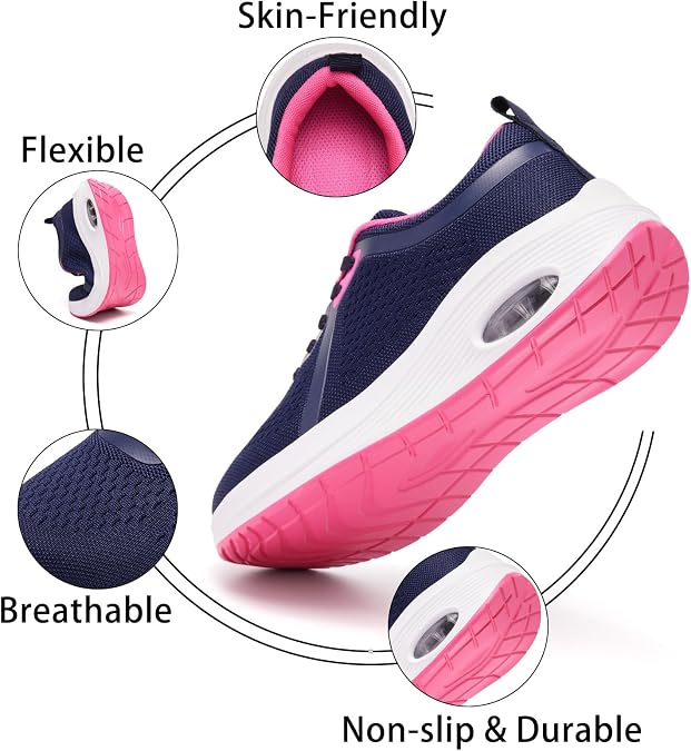 Wide Fit Womens Orthopedic Trainers Lightweight Running Shoes