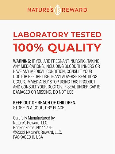 Miniatura 7 de Nature's Reward Glucosamina condroitina triple fuerza - 120 unidades - con boswellia, MSM y cúrcuma - Suplemento sin OMG y sin gluten