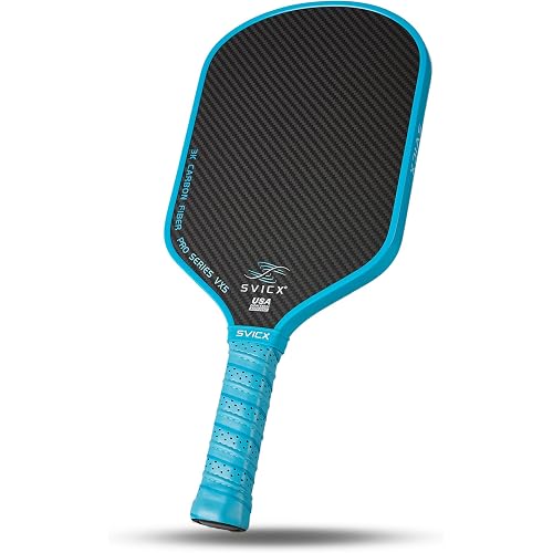 Carbon Fiber Pickleball Paddle 16mm – Professional Pickleball Paddles with Superior Control, Power & Spin – Extended Handle for Two-Handed Grip, USAPA Approved