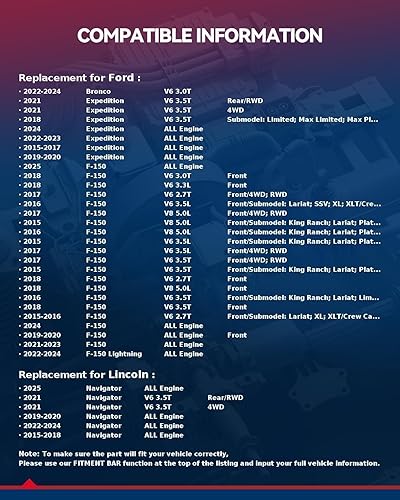Vista 506 de KAX Espaciadores de rueda de 0.236 x 5.315 in, espaciadores de rueda centrados de 2 pulgadas y 6 lengüetas para F-15-0, Expedition, Mark LT, Negro