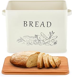 LIANYU Bread Box with Bamboo Lid for Kitchen ...,