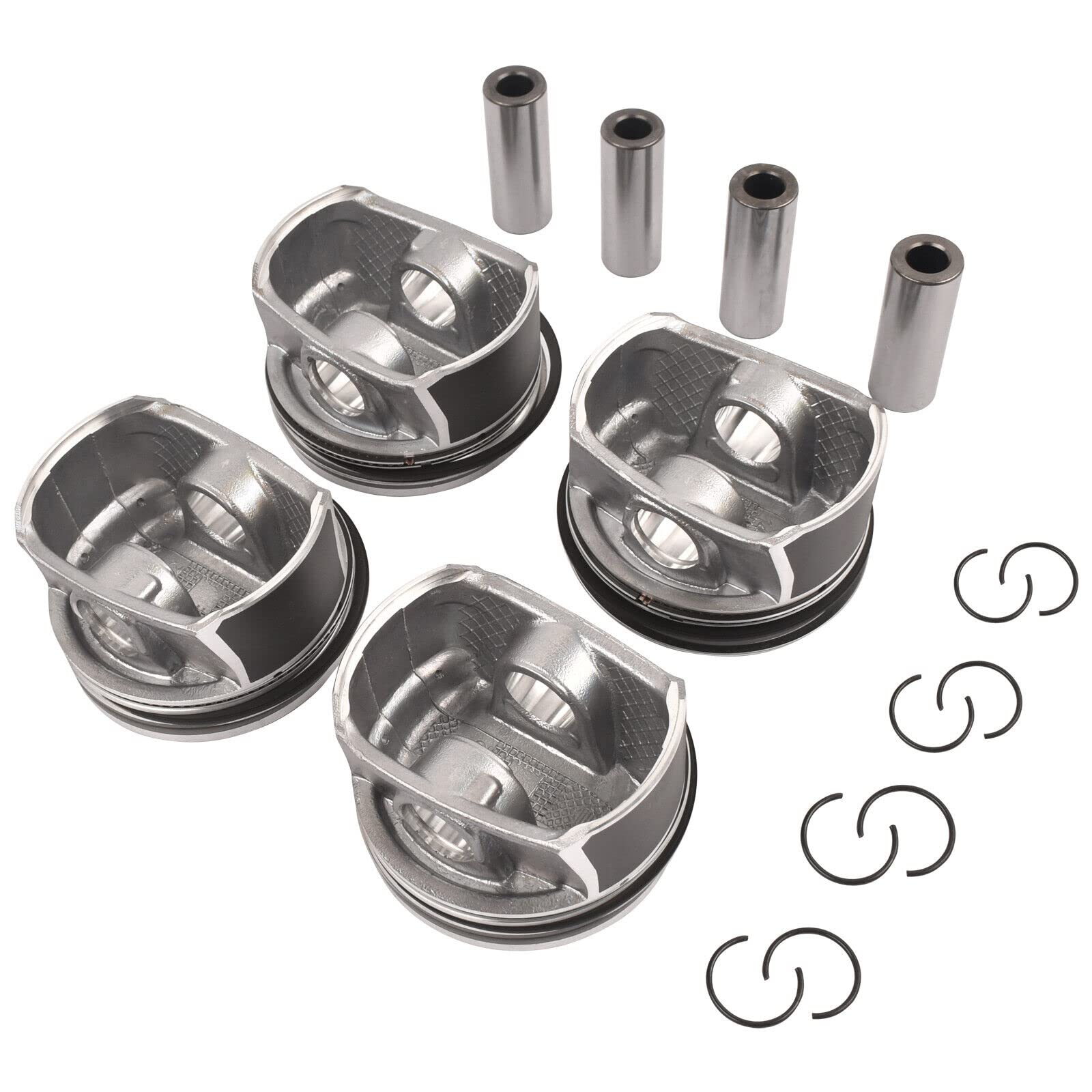 4x Kolben 03C107065CK 03C107065BF Für A-u d-i Sk0da V-W 1.4 TSI CAVA CAVB BLG BMY MG mit Kolbenringen mit Zylinderkopfdichtung