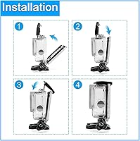 Vista 7 de Para Gopro Hero 8 Accesorios Negro Protección Impermeable Carcasa Caso Buceo 60M Protector para Gopro Hero 8 Deportes Cámara, IP68