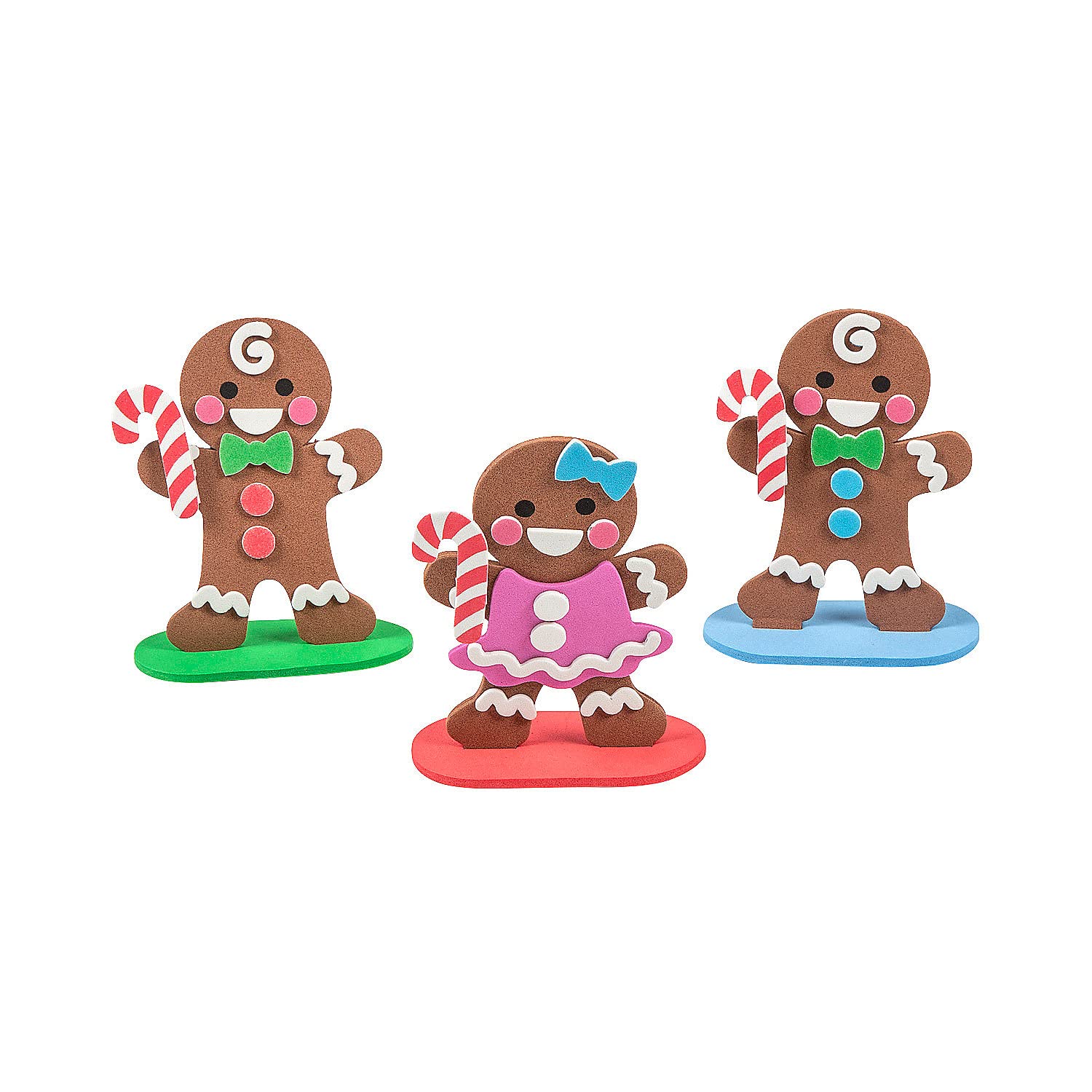 Gingerbread Character Stand-Up Craft Kit, Makes 12