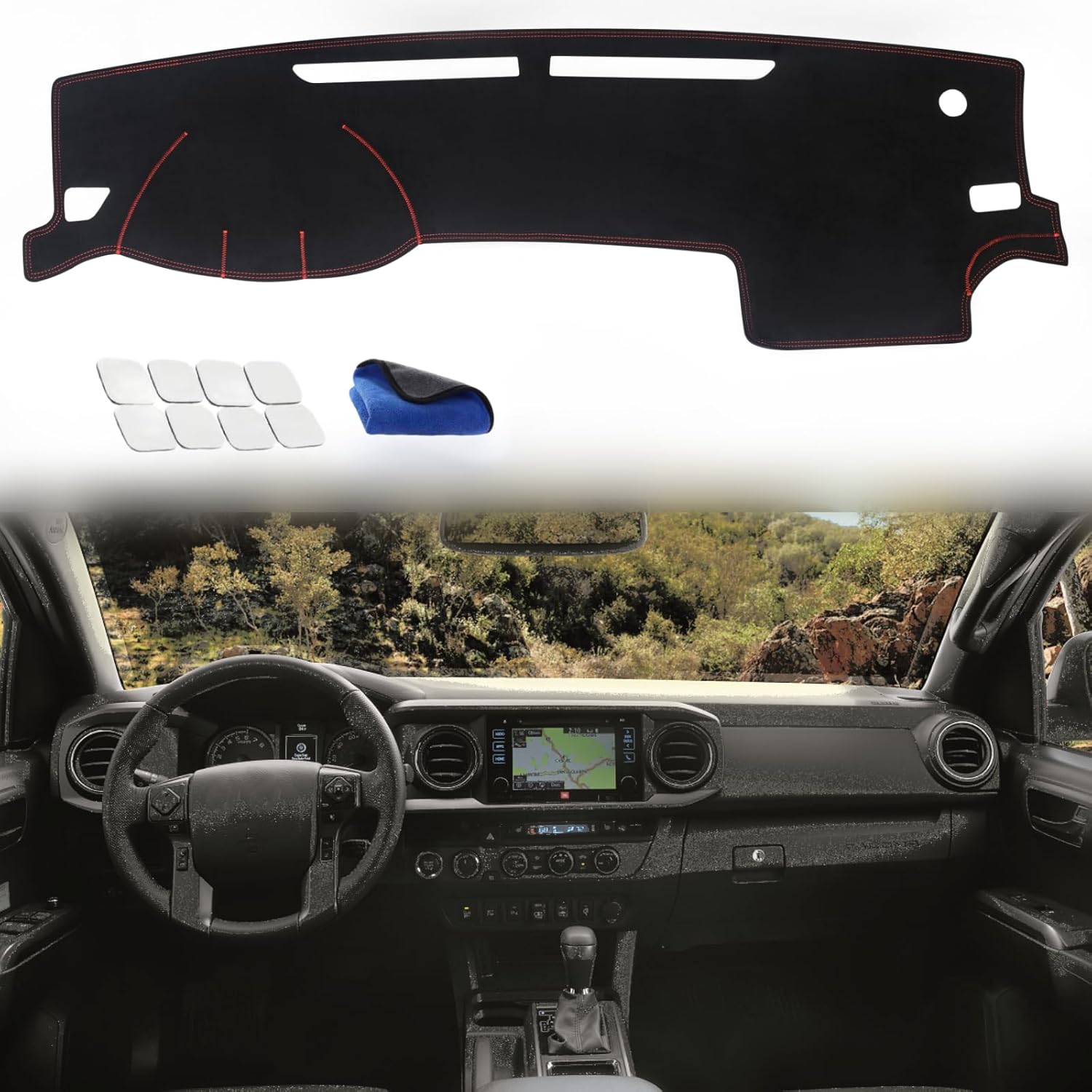 Aulokcc Dash Cover, Suede Dashboard Cover, Dash Mat Fits Toyota 20162023