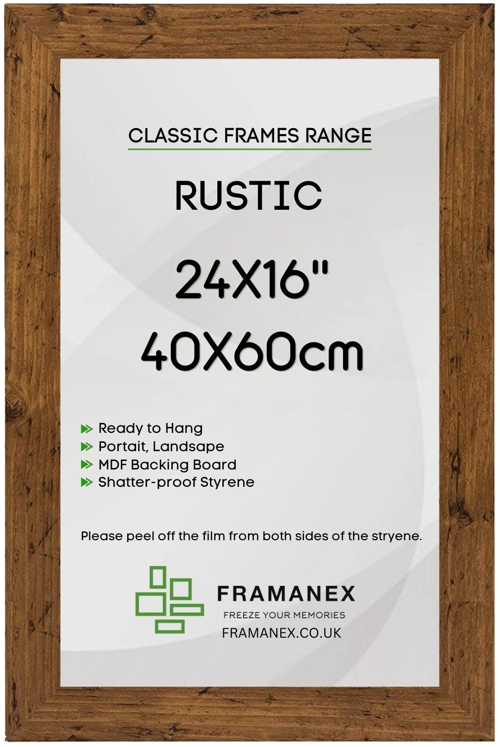 Framanex Rustic Modern Colour 40X60 Cm Picture Photo Poster Frames | 60X40 Cm Rectangle Picture Frame | Wood Finish Photo Frame