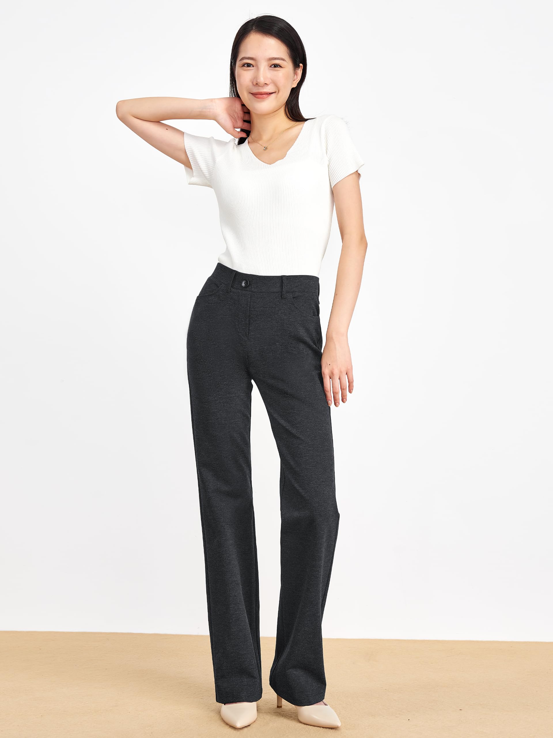 Tapata Femme 71cm/76cm/81cm/86cm Extensible Pantalon Bootcut avec Poches, Tall/Régulière/Petite pour Le Bureau Affaires Décontracté