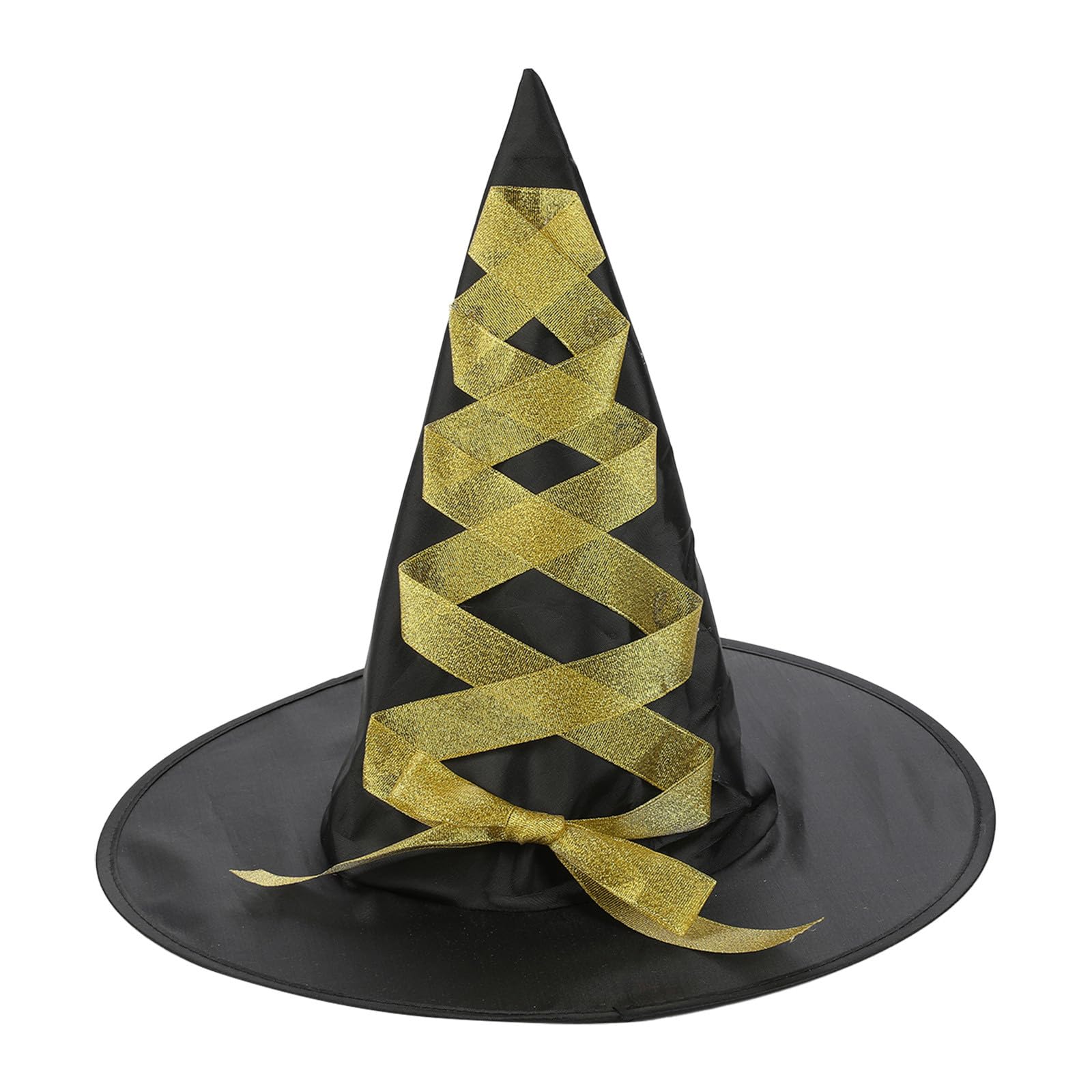 Girls Halloween Decorative Props Halloween Cosplay Headdress Bow Hat Witch Children Hat Baseball Caps (Gold, One Size) — image 1