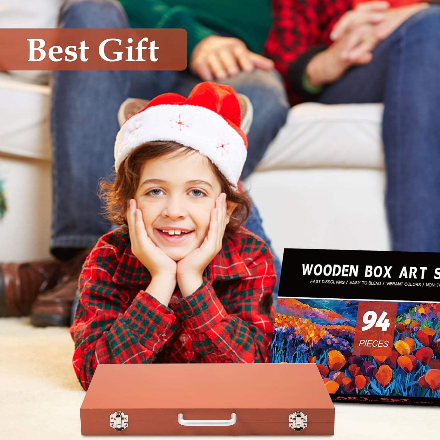 Buy Art Supplies, 94 Pieces Wooden Art Set Crafts Drawing Painting Kit, Portable Art Case Art