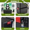 Iris Ohyama, Large Storage Boxes with Lids, Garage Storage Boxes, Closing Clips, 60L/3Pack, BPA Free, W59 x D39.5 x H35.5cm, SIA-60