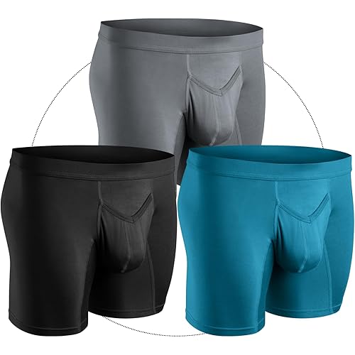 Real Men Bulge Enhancing Pouch Underwear for Men – 1, 3 and 6 Pack Set - Modal Boxer Briefs ABCD Pouch