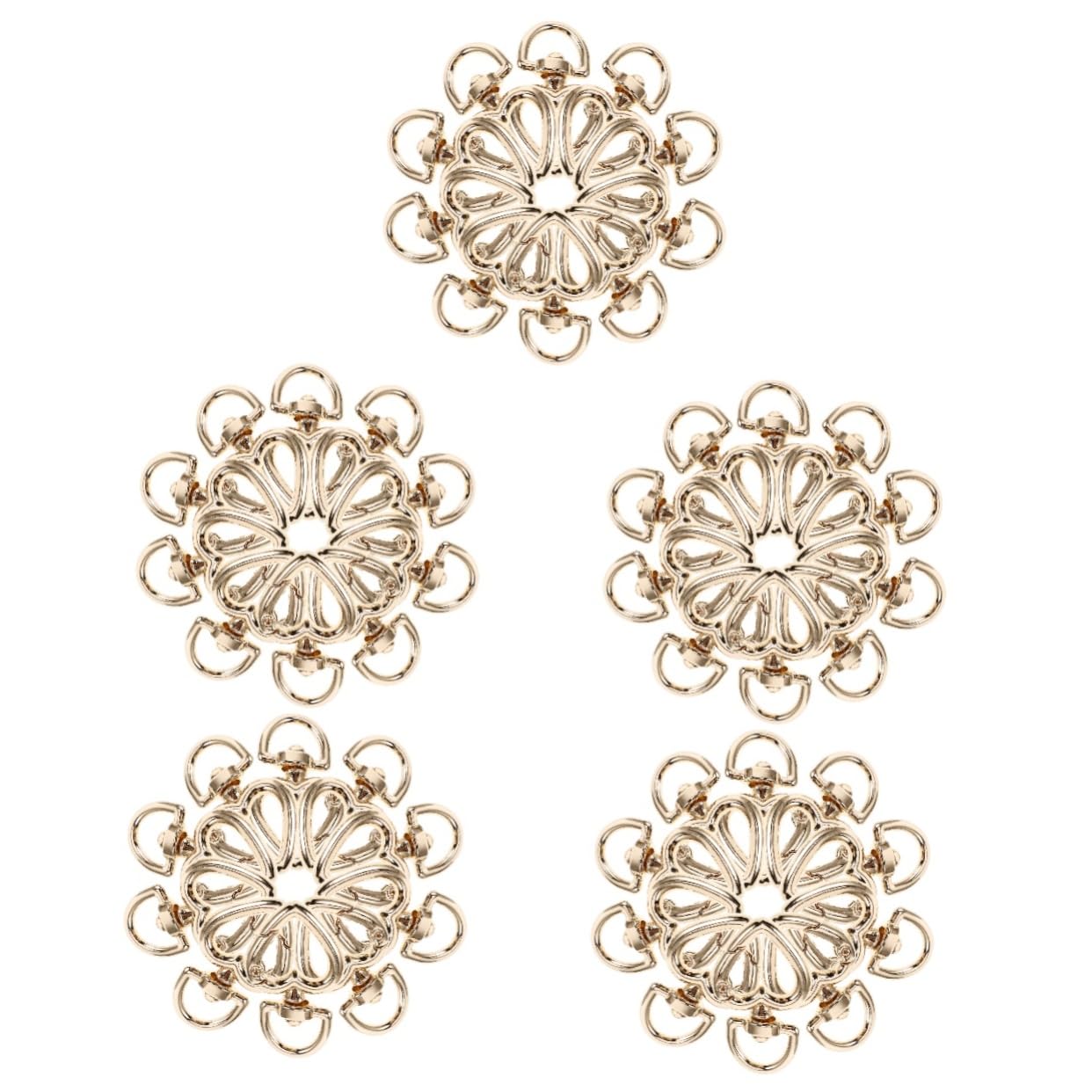 VILLCASE 50piezas Ganchos De Metal Forma De Corazón Mosquetones d Para Accesorios De Joyería y Bolsos Conectores De Clasp Para Manualidades