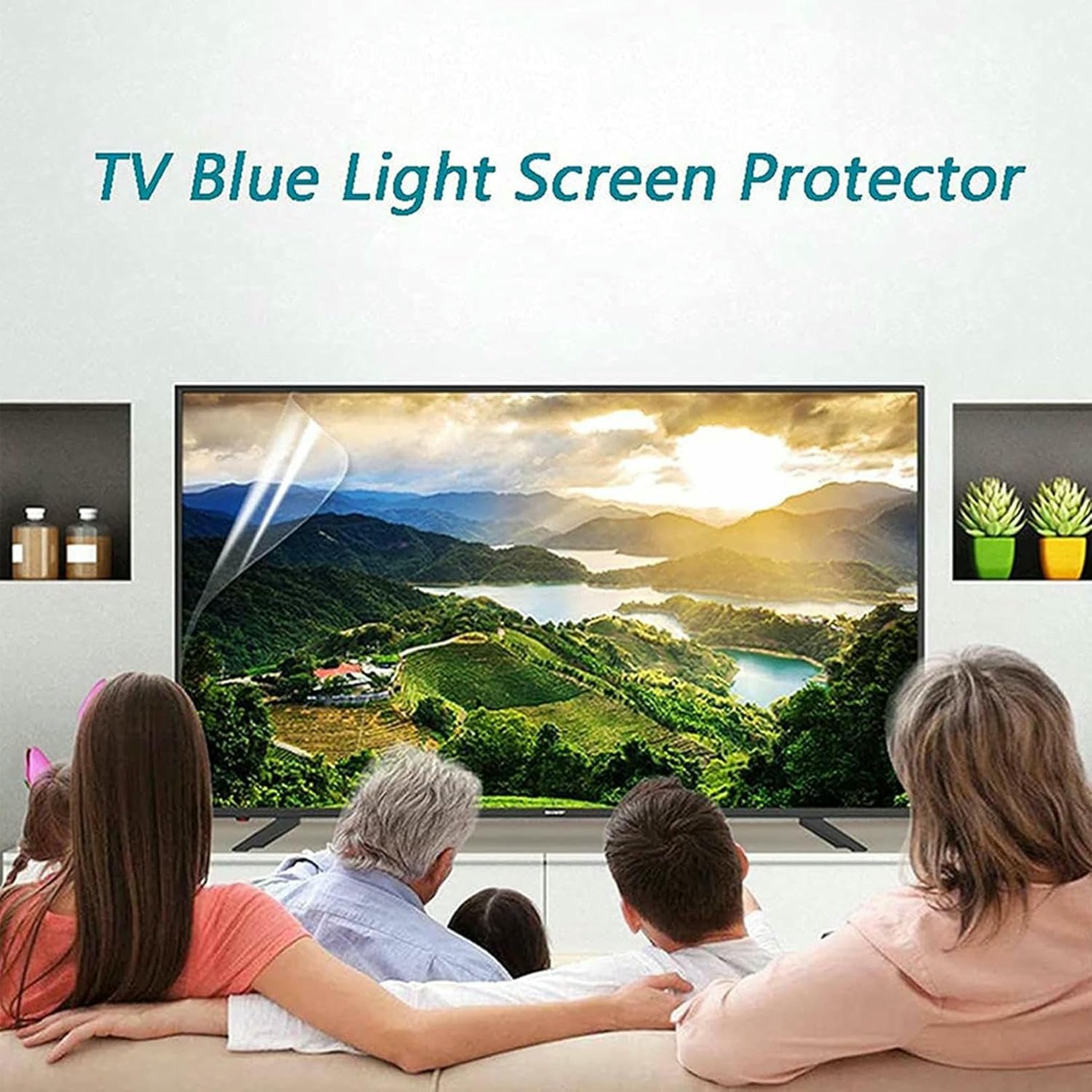 protezione per schermo TV, For 55 pollici, schermo anti luce blu, pellicola opaca Fiter