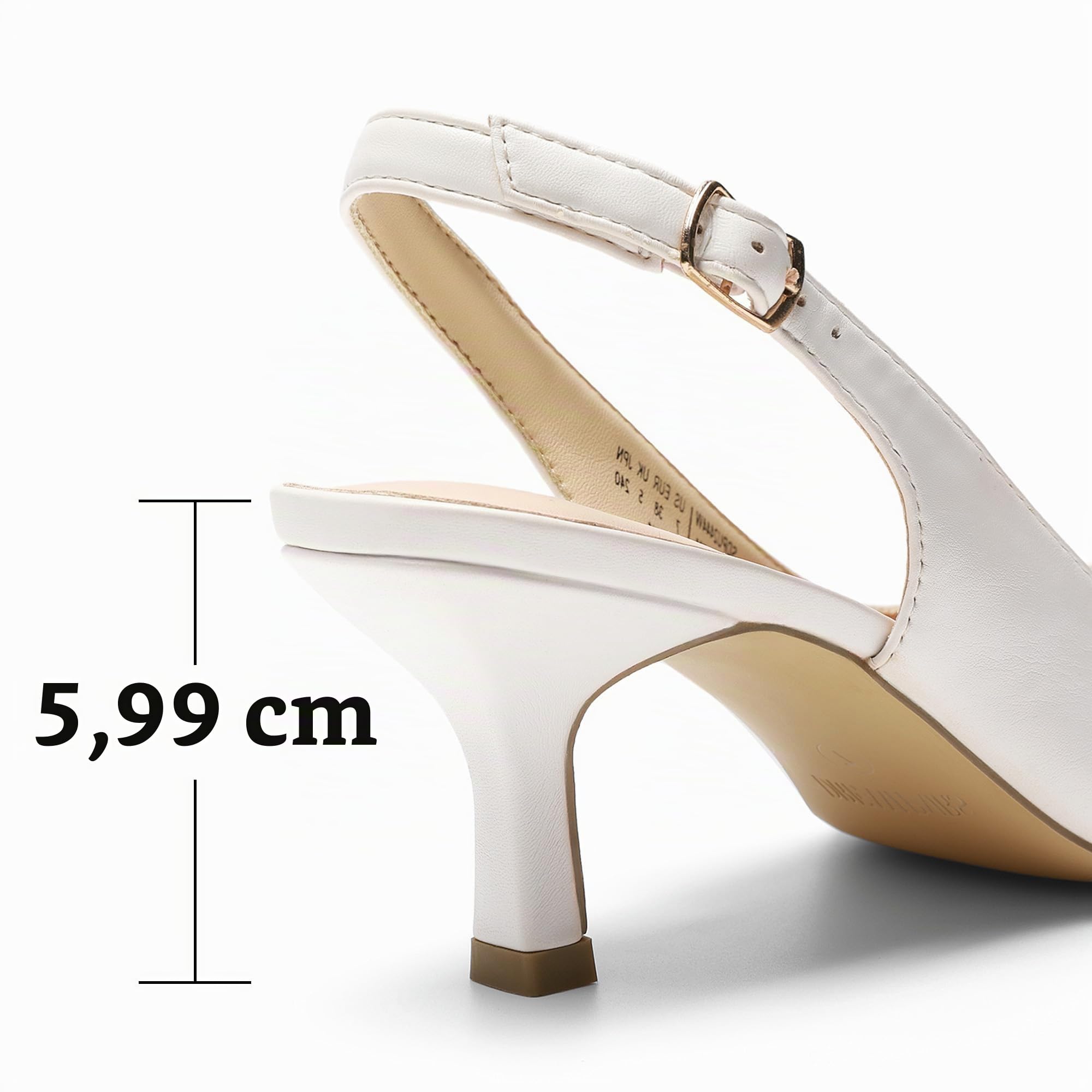DREAM PAIRS Scarpe Classiche da Donna con Tacco a Gatto Décolleté con Cinturino in PU con Comoda Soletta per la Festa di Nozze