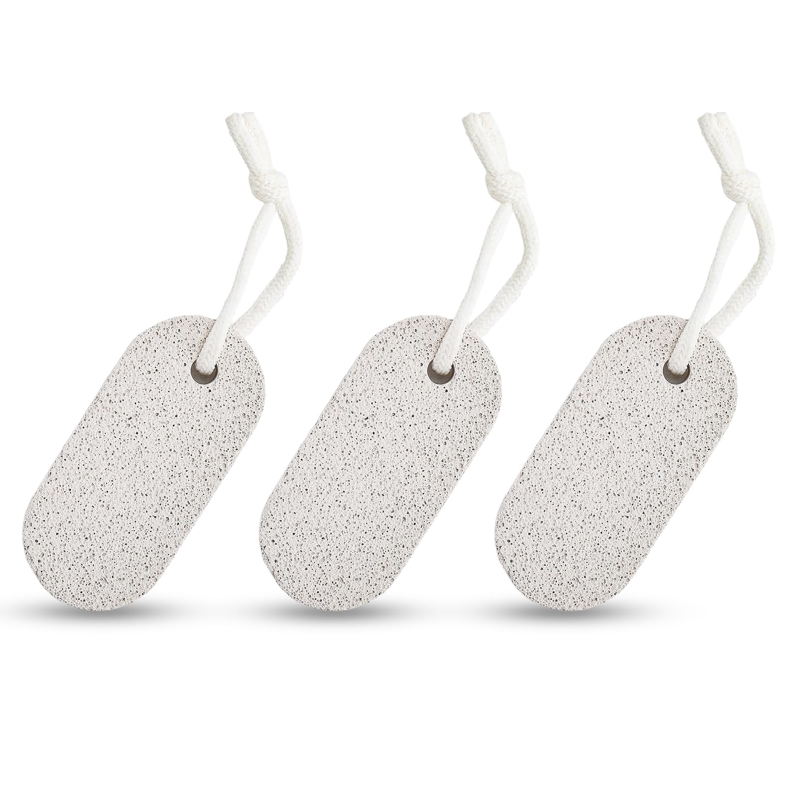 3 Pietra Pomice Pietre Pomici Naturali in Roccia Vulcanica Esfoliazione Delicata per Calli e Pelle Secca Cordino Appendere Pietra Pomice Piedi Ideale per Talloni Screpolati e Cura Pedicure Domestica