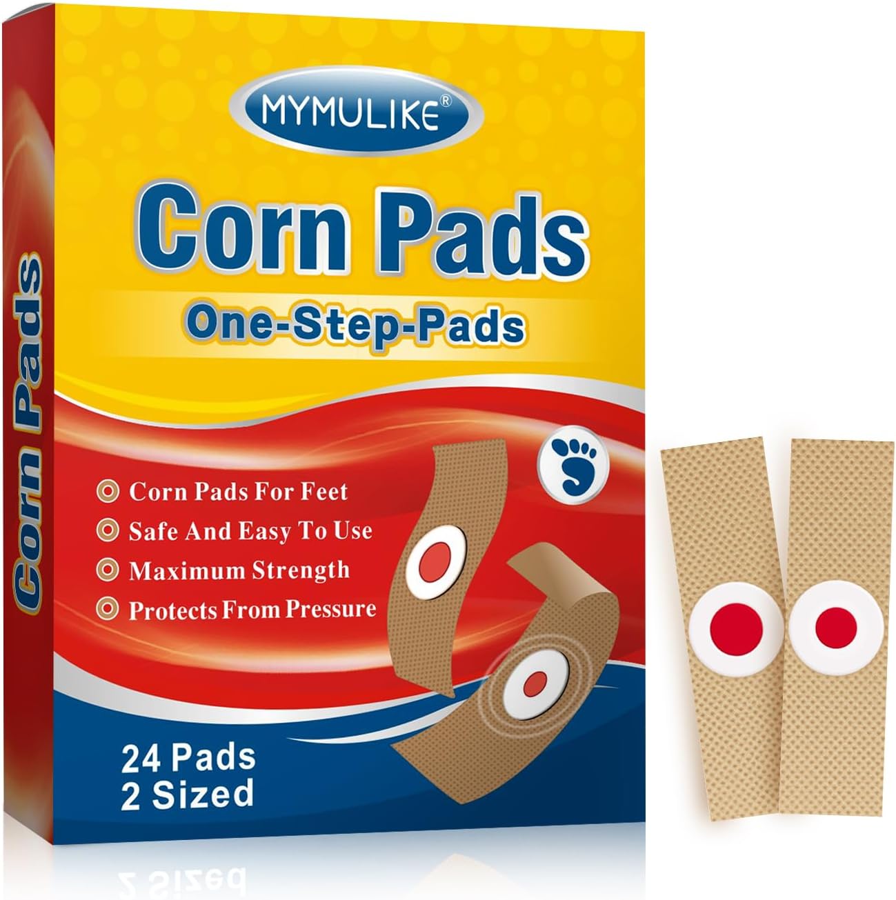 – Corn Removal Pads, 24 Count MYMULIKE Corn Plasters Relief Corn Pain, Corn Remover for Feet, Hand, Toe for Feet Care and Wart Remover Corn Cushions Pads Foot Care