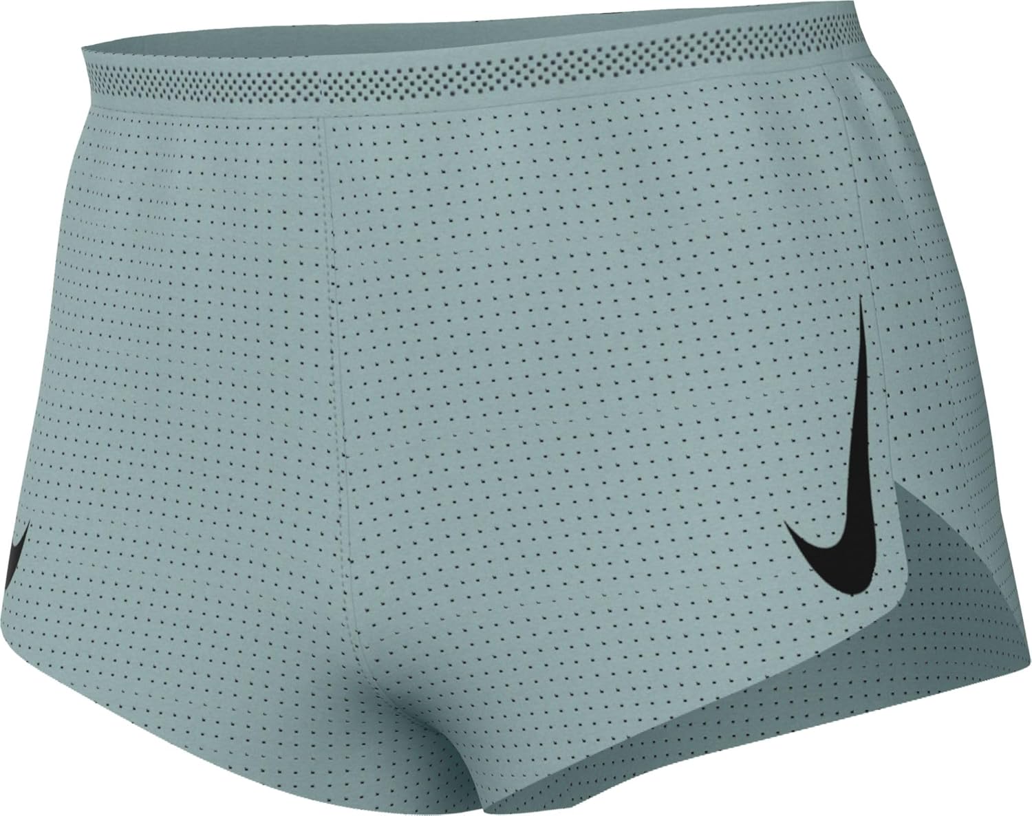Nike Men's DRI-FIT ADV AEROSWIFT 2" Running Shorts, Mineral/Black, Large