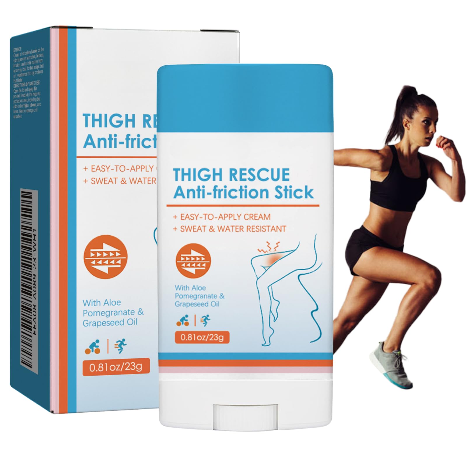 Anti Chafing Cream Stick, Water Resistant Anti Chafing Stick, Long-Lasting Anti Chafe Balm