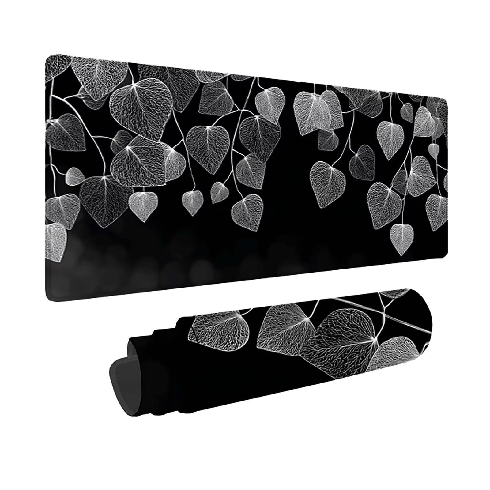 Tapis de souris noir et blanc imperméable avec base antidérapante - 8