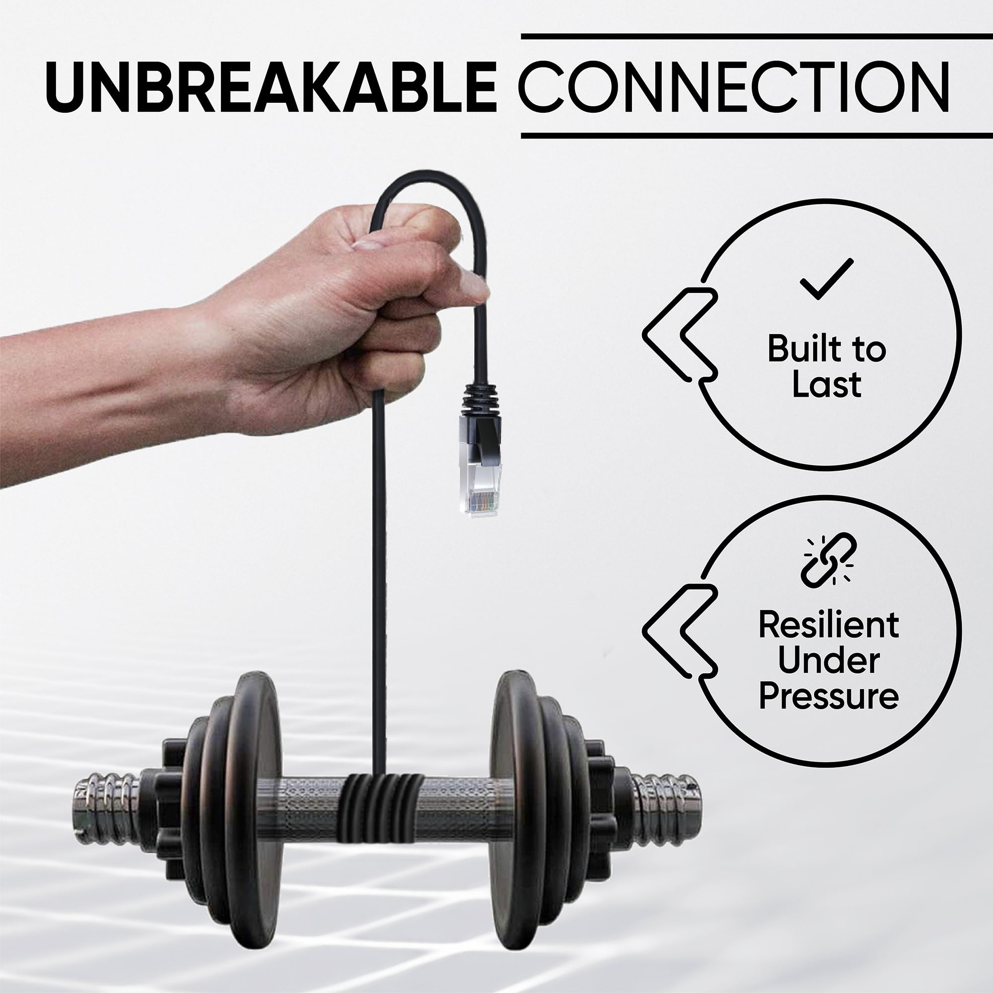 Mr. Tronic Câble Ethernet 15m, Reseau LAN Cat 7 Haut Debit Pour une Connexion Internet Rapide & Fiable | Câble Ethernet, Cat7 RJ45 SFTP (15 Mètres, Noir)